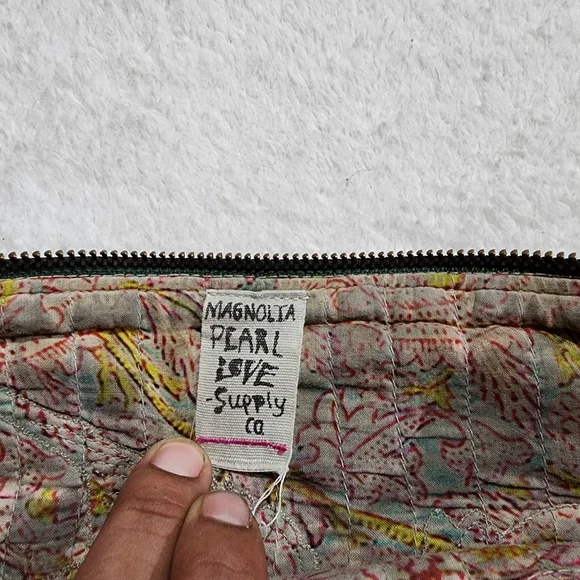 Magnolia Pearl Kitten Me Zip Pouch boho Handbag Makeup bag Faded Indigo - Picture 6 of 7